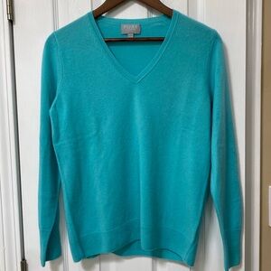PURE Collection. 100 % pure cashmere v-neck sweater. NWOT. Size 8-10